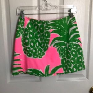 Lilly Pulitzer Tate Skirt Pink Pineapple Pout Flamenco Style #20784 Size 00
